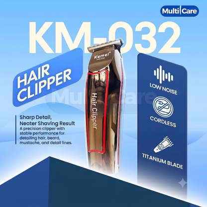 Professional Men’s Haircut Grooming Kit – Electric Beard Trimmer & Hair Clipper with Stainless Steel Blades