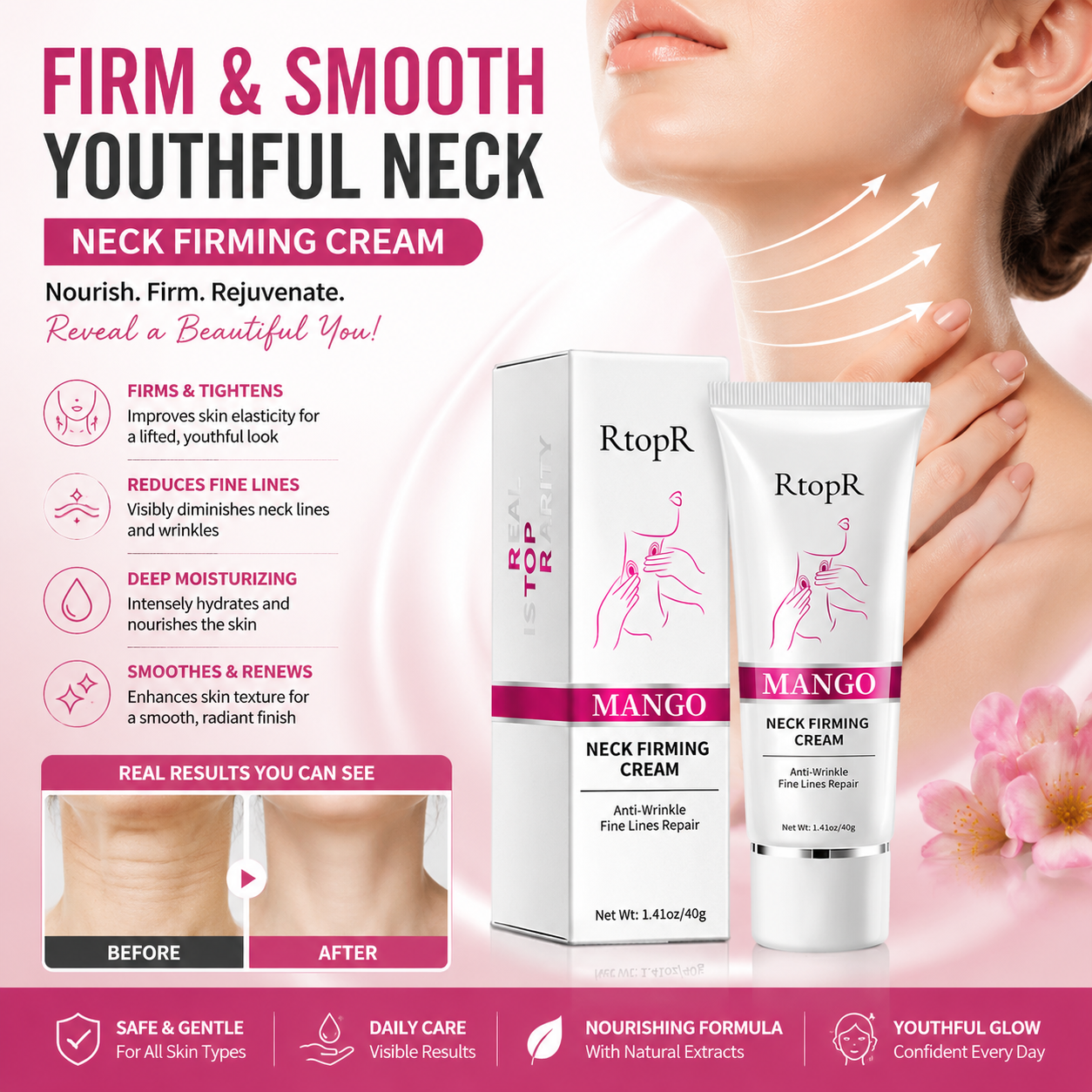 Neck Firming Cream for Fine Lines & Smooth Skin